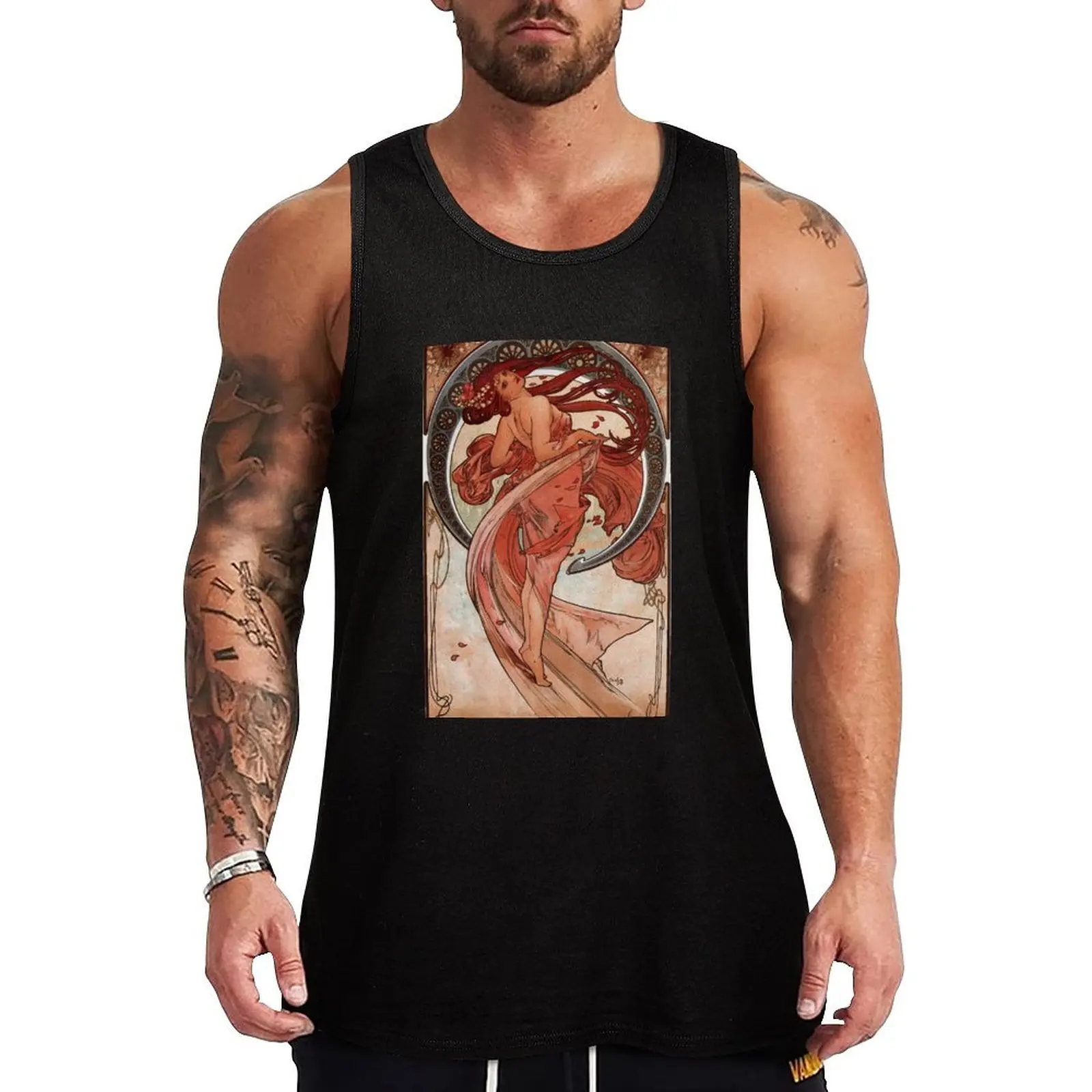 Dance,1898,Alphonse Mucha,art nouveau,litography Tank Top t shirt muscular man