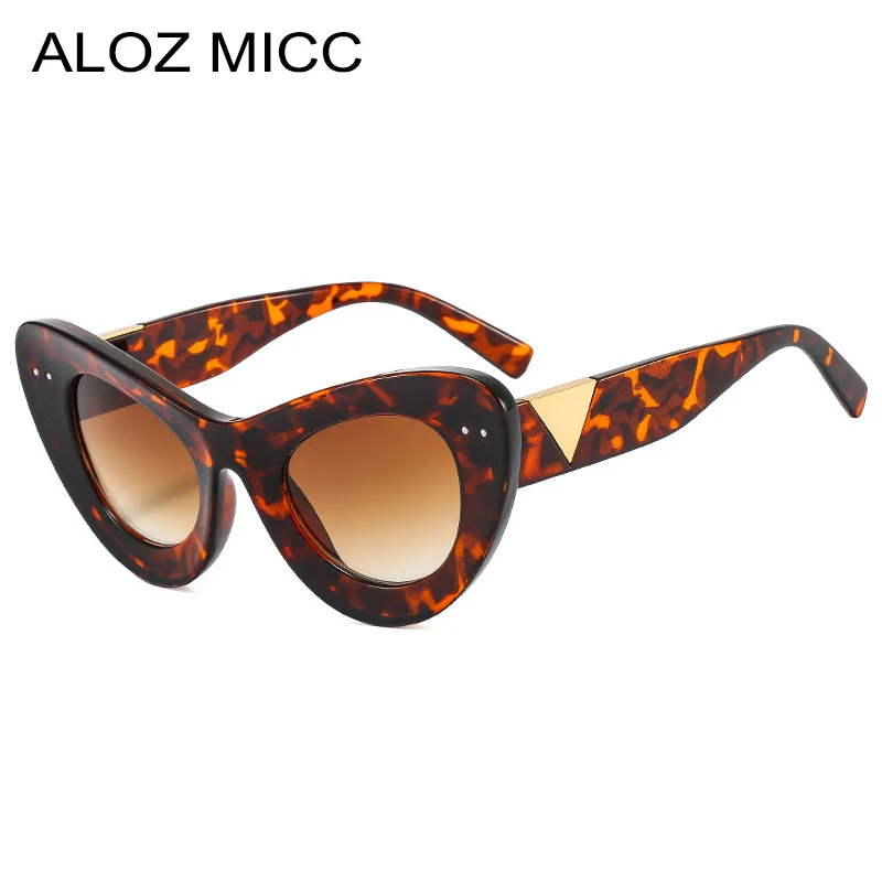 

Popular Fashion Oversized Cat Eye Women Sunglasses Retro Leopard Shades UV400 Men Trending Oval Sun Glasses