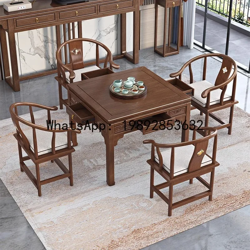 YFY New  Style Altar Six-Piece Set Solid Wood  Rural  Walnut  Offering  Eight   Side  Incense  Altar