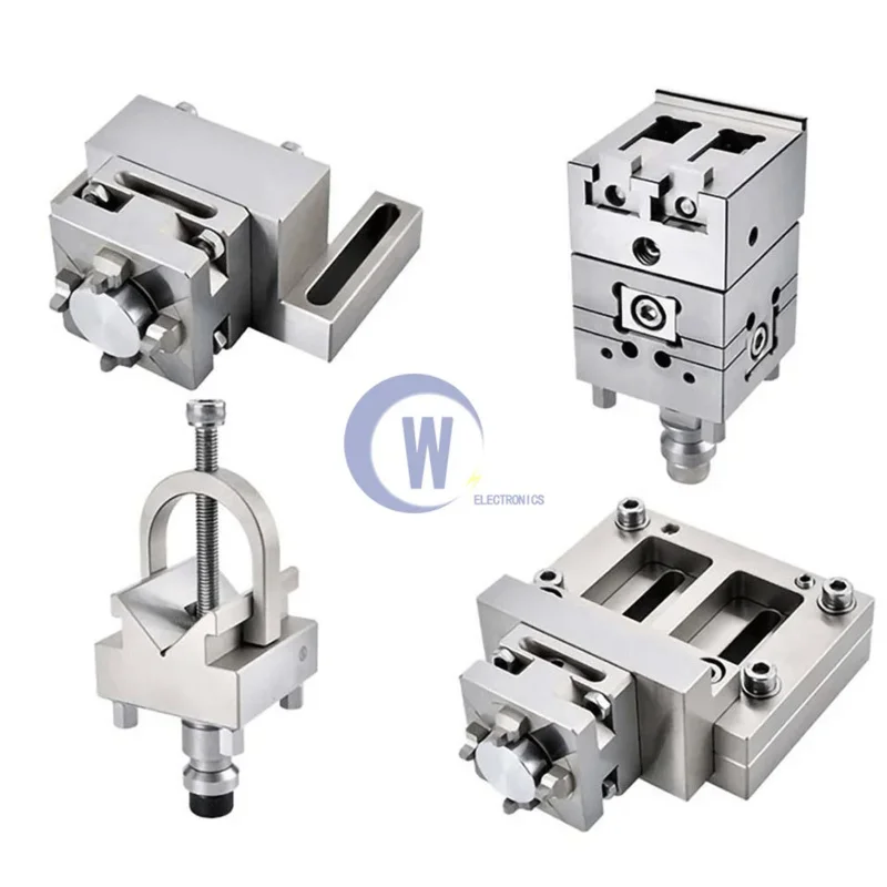 Three-Way Adjustable Fixed/V-Shaped/Adjustable Precision Positioning Fixture for 3-Axis Wire Cutting Applicable to EDM, WEDM