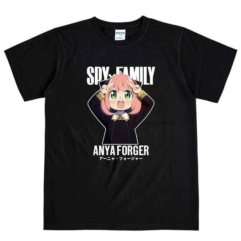 Japanese Anime Spy X Family Anya Forger Graphic Print T Shirt Streetwear Men Women Fashion Short Sleeve Unisex T Shirt Tops