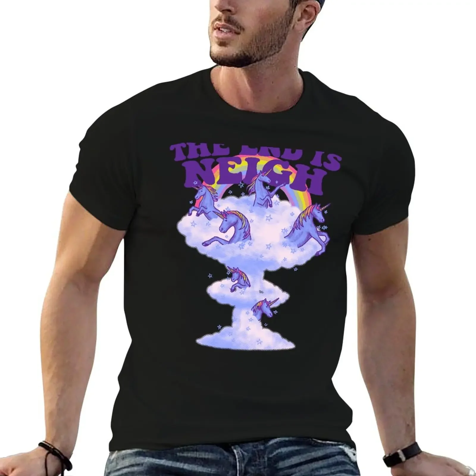 The End Is Neigh T-Shirt vintage anime shirt anime stuff mens t shirt graphic