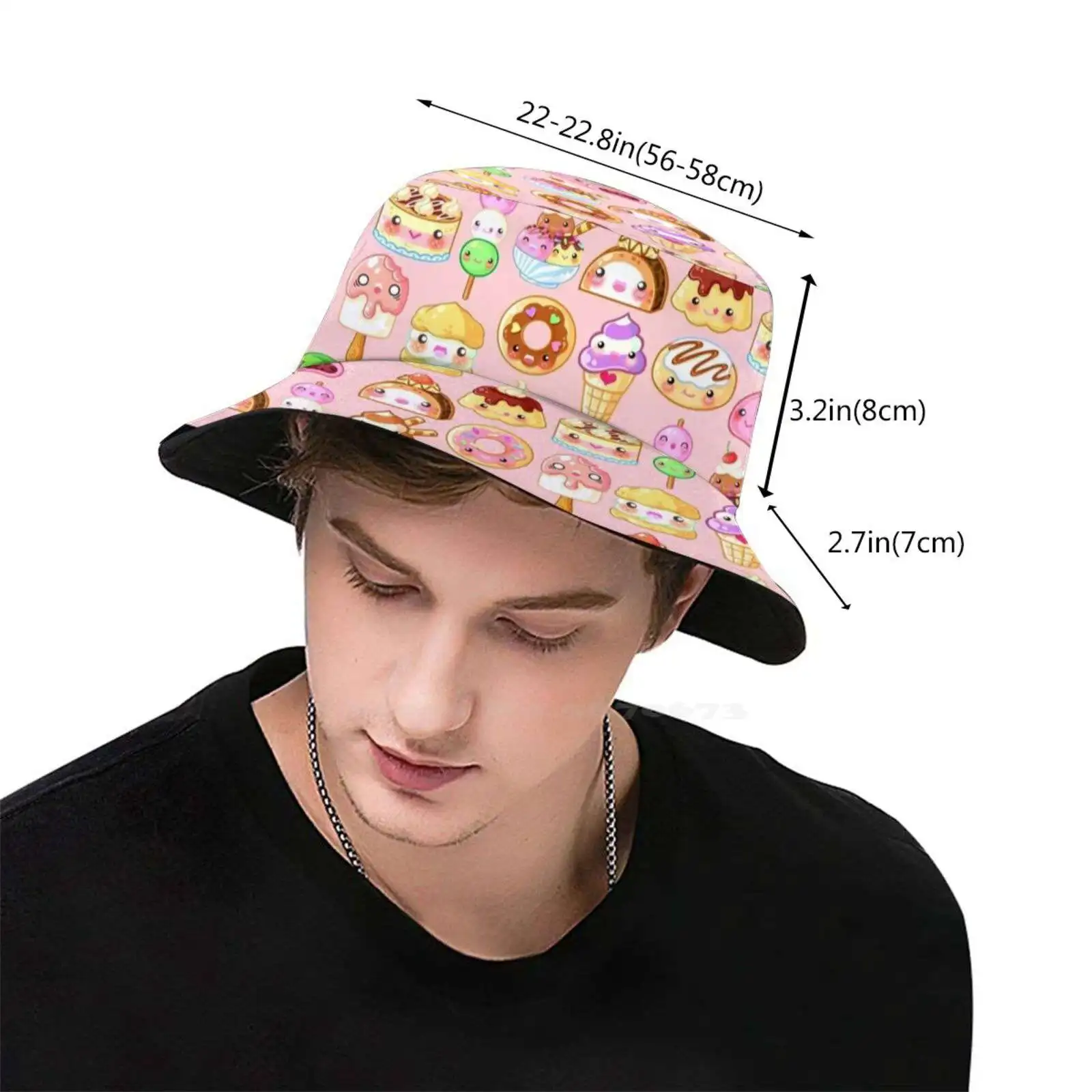 Chapeau de crème glacée douce pour desserts, bonnet chaud, casquettes d'extérieur, art alimentaire Kawaii, dessert mignon