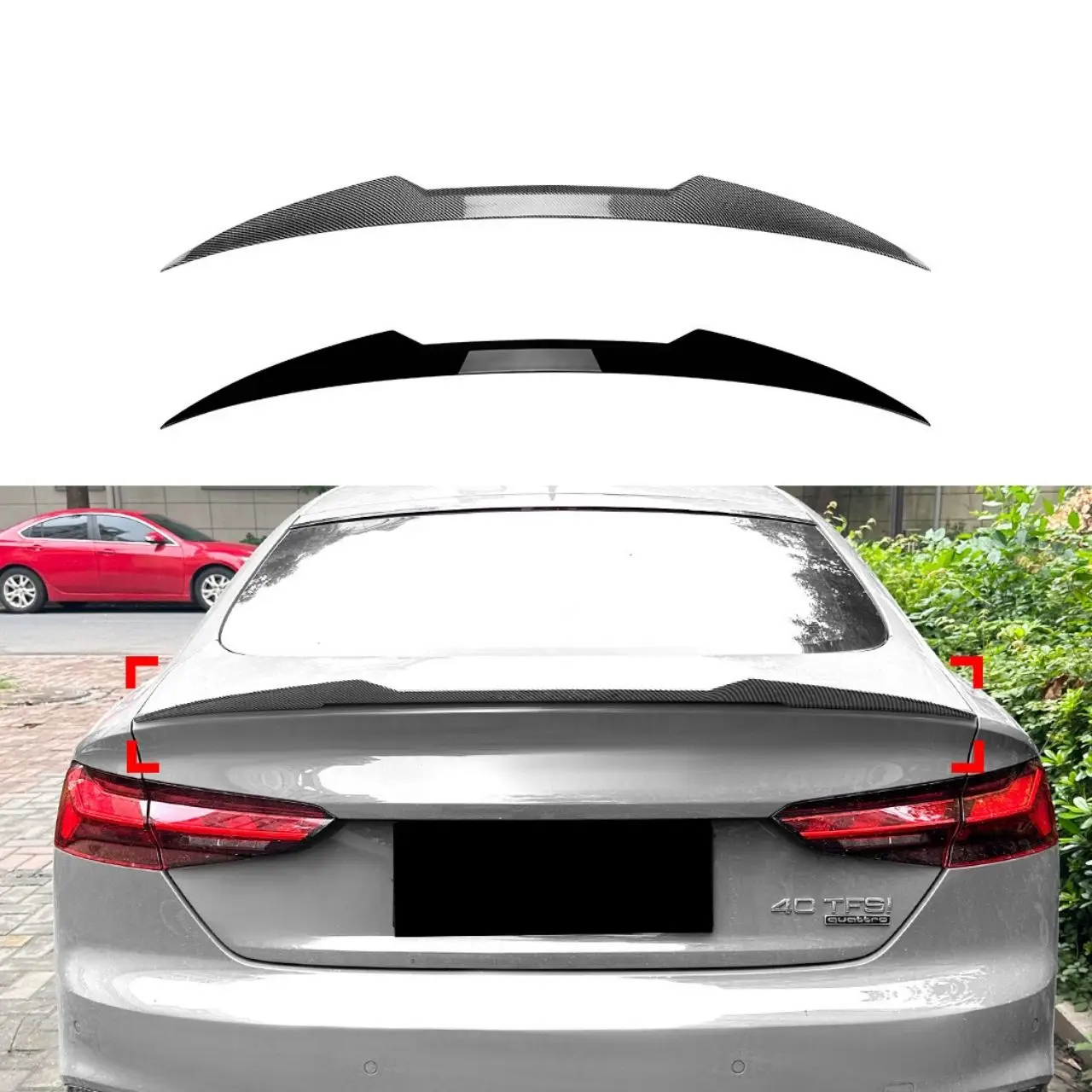 

For Audi A5 F5 Sedan 2017-2024 Rear Trunk Spoiler Wing Rear Spoiler Rear Wing Trunk Wing Car Accessories Modification Part