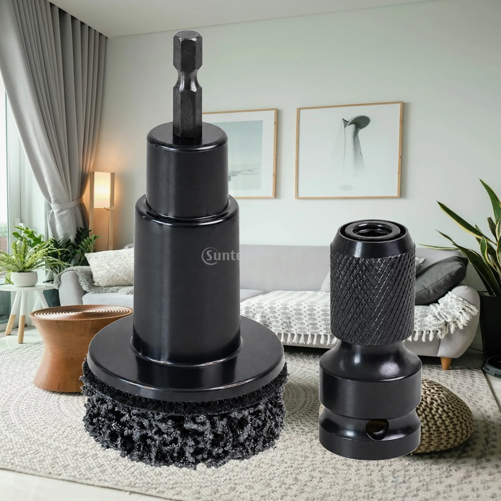 Wheel Hub Rust Removal Tool Easy to Install Drill-Powered Abrasive Brush Tool Multi-Functional Professional-Grade