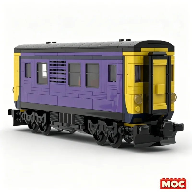 486pcs MOC Railway Transportation Track Inspection Railcar Model Custom Building Blocks Creative Educational Assembly Toy Gift