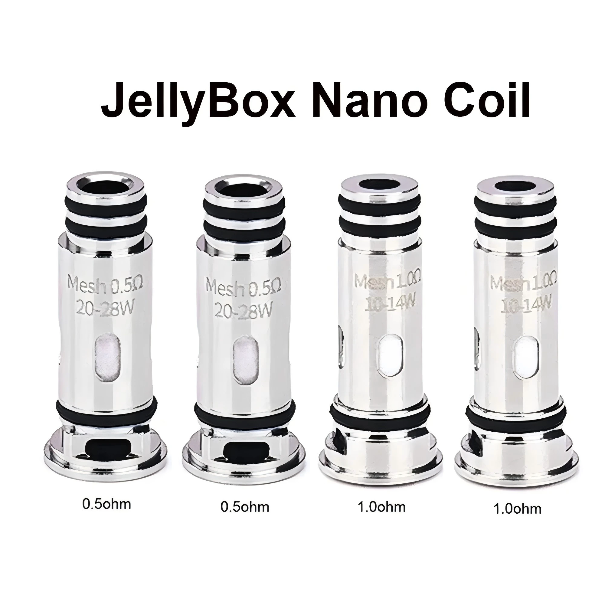

5pcs/pack Jellybox Coil 0.5ohm 20-28W 1.0ohm 10-14W Mesh Coils For Nano/Nano X/Air X W/Z(only mesh 1.0ohm)F Lite