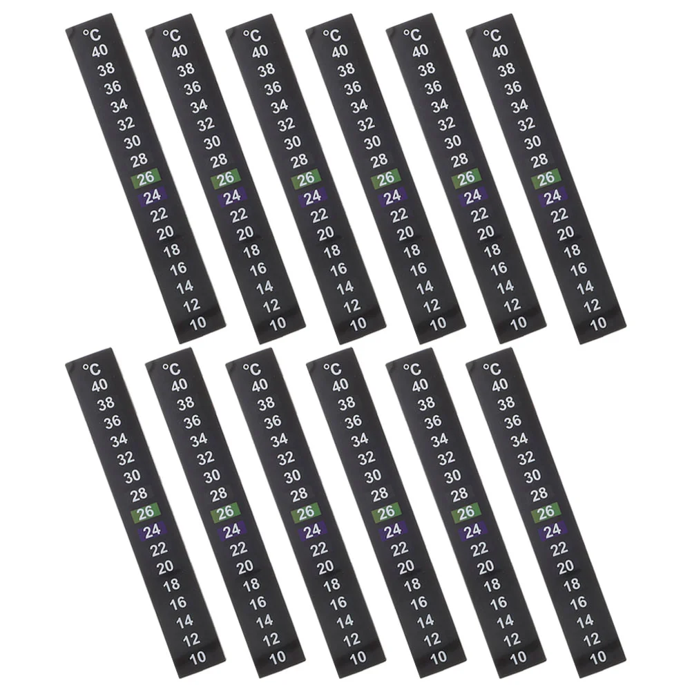 

12 Pcs Monitor Fish Tank Temperature Sticker Thermometer Strip Liquid Crystal Adhesive
