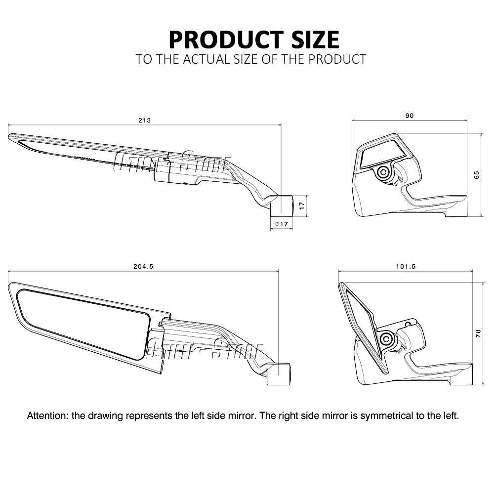 Espelho Retrovisor Rotativo Ajustável, Espelho Da Motocicleta, CNC Vento Asa, Aprilia Tuono 1100 V4 2021 2022 2023 Fábrica 2019-2023