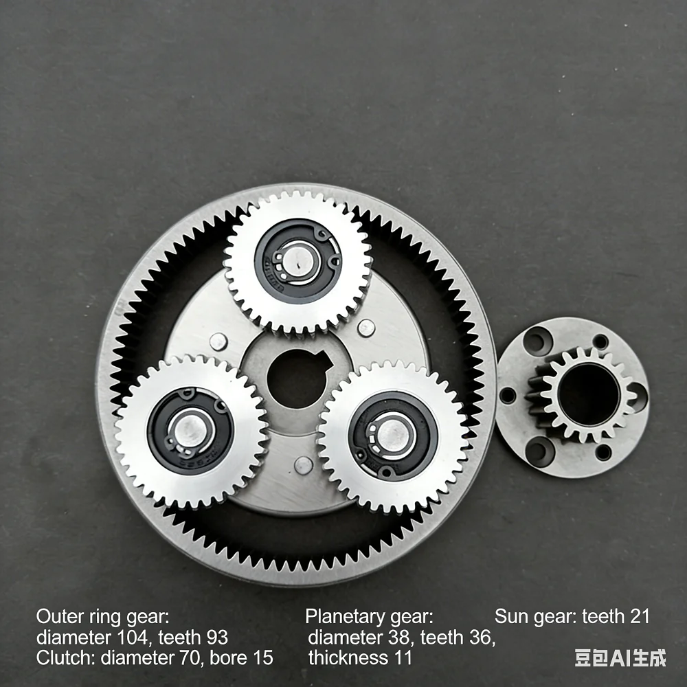 1 module 1.25 ring gear sun gear clutch gear is used for electric bicycle transmission