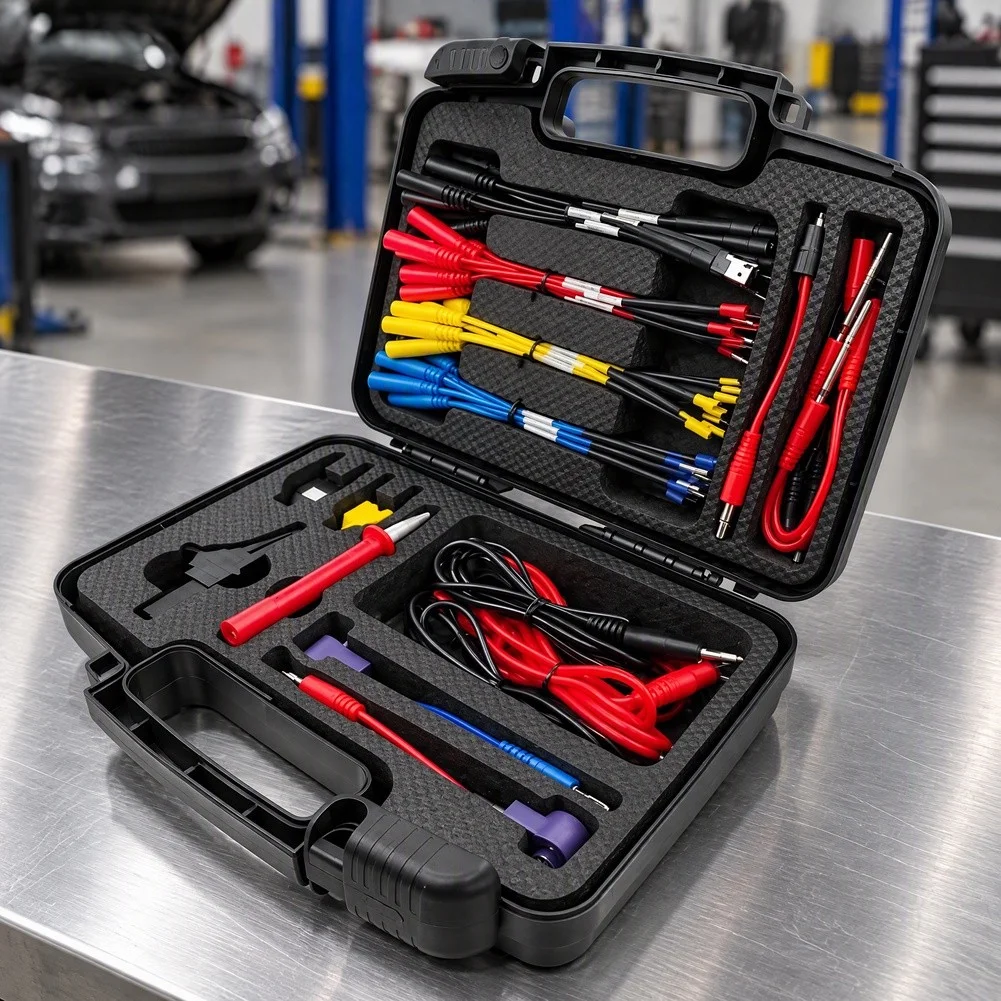 68PCS Automotive Back Probe Kit Compatible with All Multimeters Includes 32A 1000V Clips and Color Coded Terminal Wires