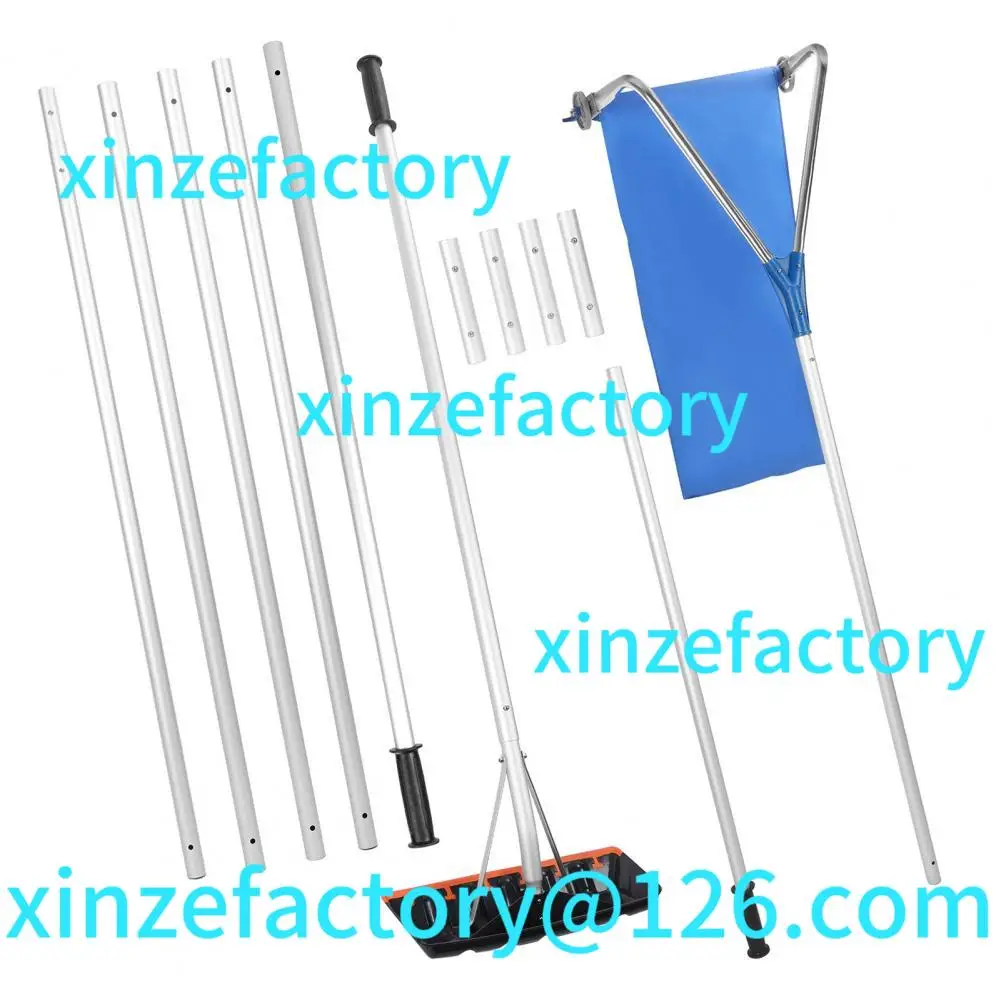 Customizable Râteau de toit à neige extensible en métal avec coussinets coulissants