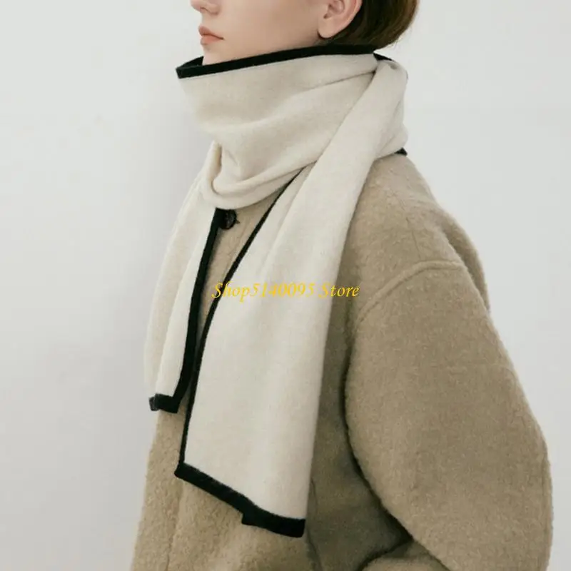 

DXAE Adult Cashmere Scarf with Colorblocked Comfortable Cashmerelike Neck Gaiter Shawl Wrap for Everyday Use and Formal Event