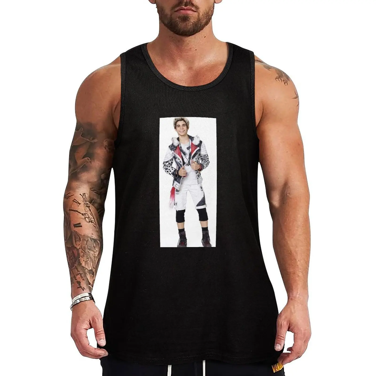 Carlos De Vil Tank Top Vintage Print Tank Top Retro Graphic Sleeveless Tee