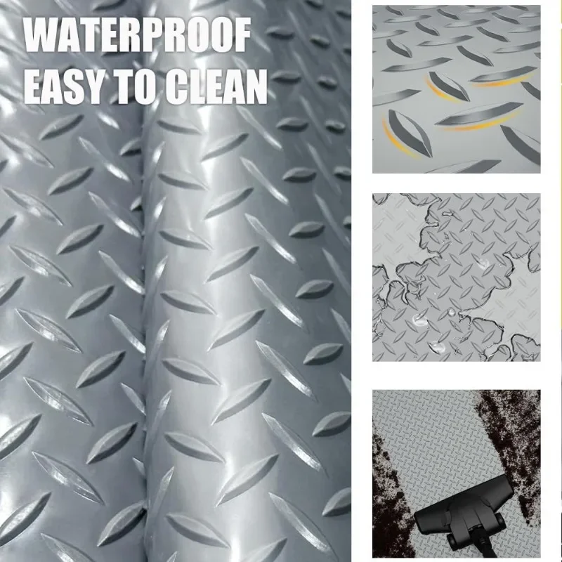Heavy Duty Parking Mat Waterproof and Anti-skid Floor Protector, Suitable for Cars, Trailers SUV、 Basement, Gym (grey)