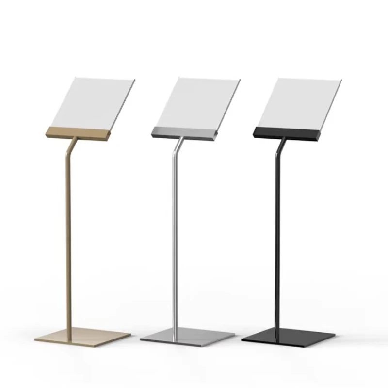 Hotel stainless steel vertical display board, water card shopping mall advertising parameter rack