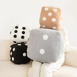 Hot Creative Funny Simulation Dice Plush Pillow Cubic Cube Pendant Dolls Stuffed Soft Sofa Back Cushion Home Decor