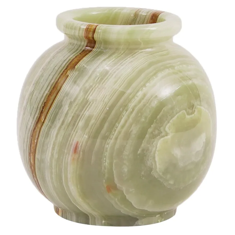 

Marble Flower Vase 5 Inch Handmade Onyx Small Decorative Vase for Flowers, Pampas Grass, and Table Centerpieces, Modern Bud Vas