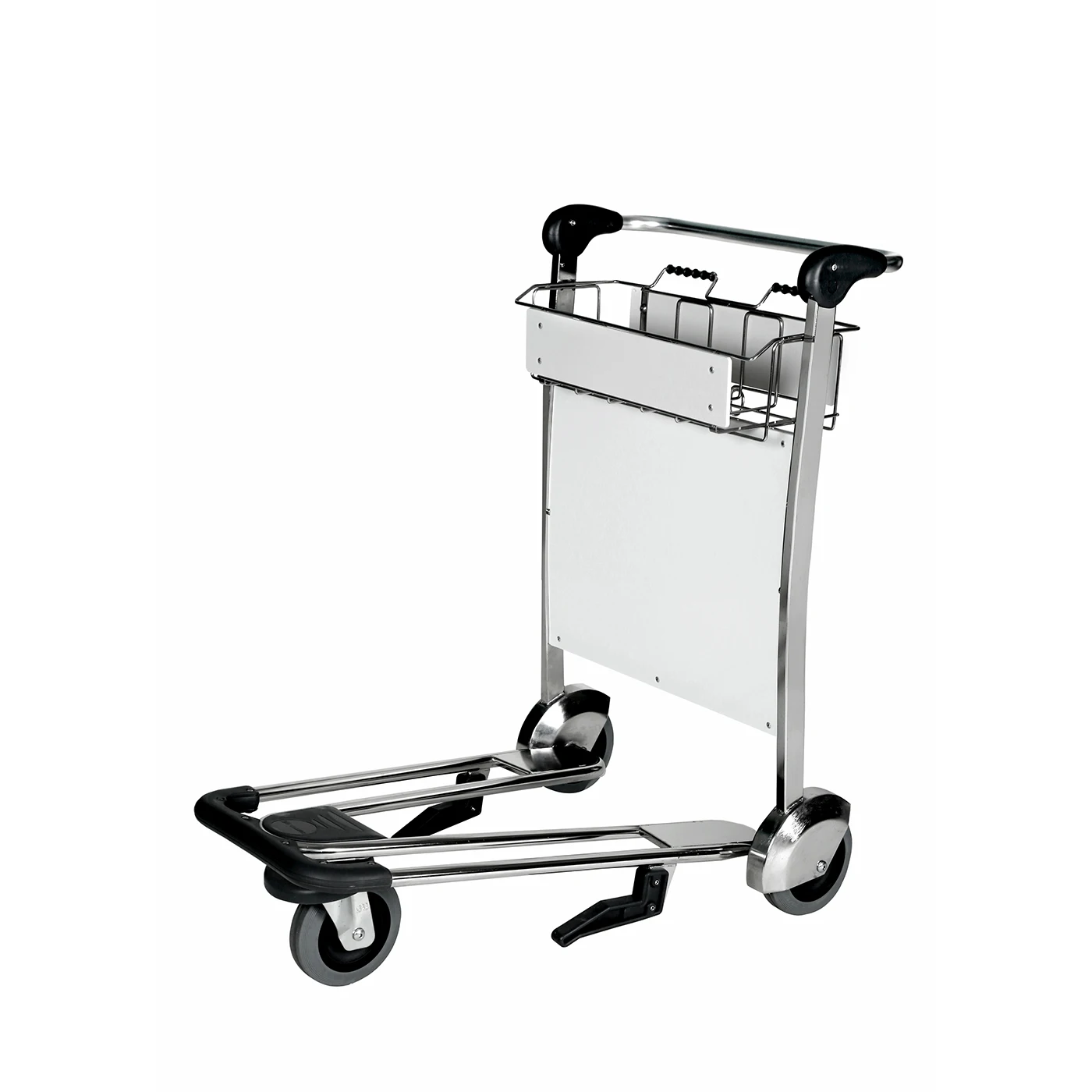 Three-wheeled Steel Airport Passenger Carry-on Luggage Shopping Trolley