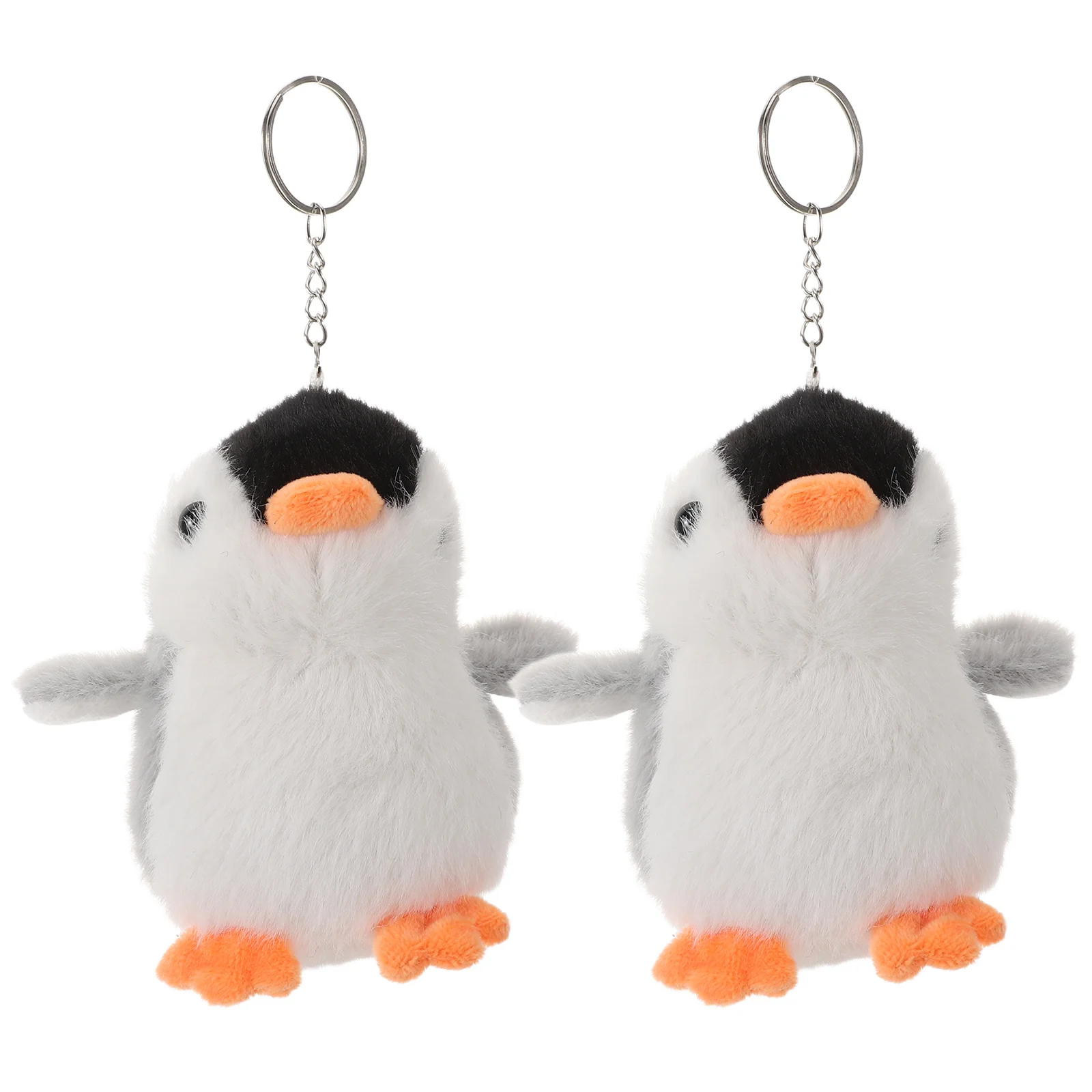 

2Pcs Penguin Key Chain Cute Stuffed Animal Pendant for Backpack Purse Car Keys Cartoon Penguin Bag Hanging Charm Keyring