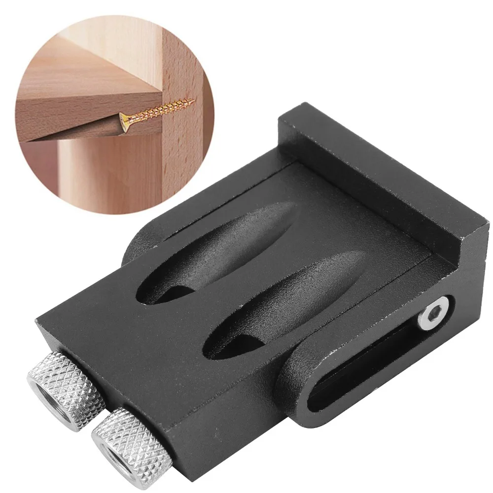15pcs 15° Angle Oblique Hole Locator Scale Marks Aluminum Alloy Woodworking Hole Guide With Drill Bits And Wrench
