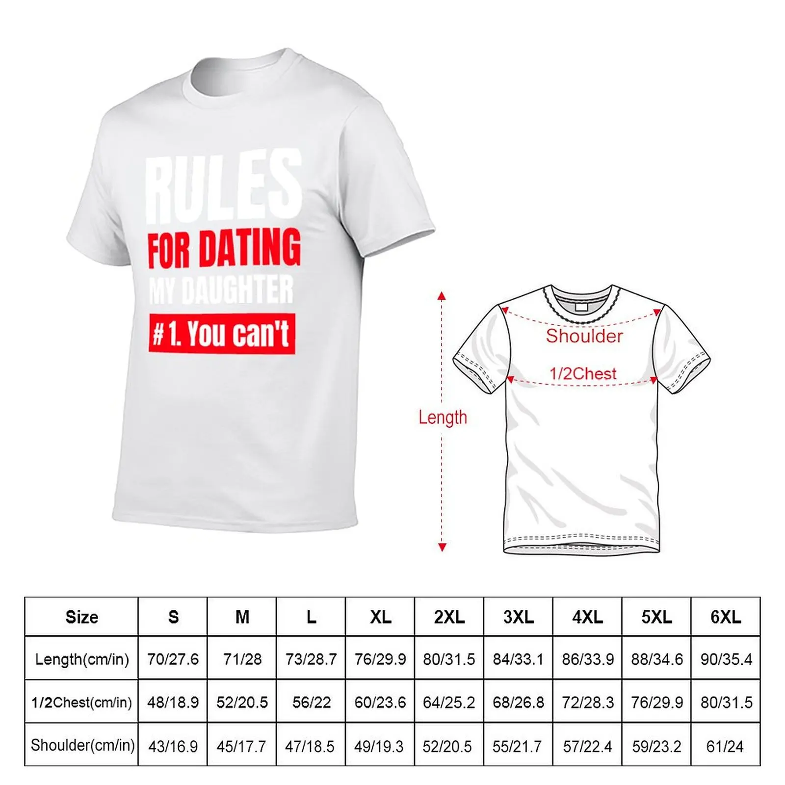 dating my Rules daughter for T-Shirt Relaxed Casual Short Sleeve Tee