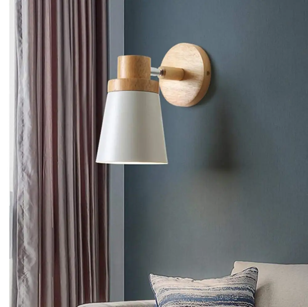 4 Colors LED Wall Lamp Nordic Macaron Bedside Wall Lights Adjustable Reading Lamps or Indoor Aisle Stairs Home Decor Sconces