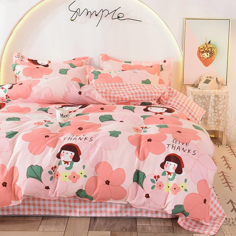 4-piece bedding set comforter set Soft and comfortable  for be suited to four seasons Suitable for the room dormitory