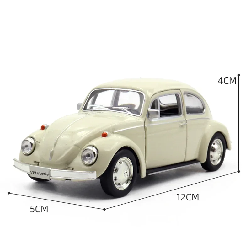 Simulation 1:36 Scale Vintage Beetle 1967 Alloy Car Model Diecast Miniature Voiture Children Boy Car Toy Collection Home Decor