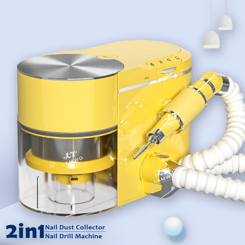 

LAMWO DAICHONG 2in1 Nail Drill File Vacuum Cleaner Machine Nails Dust Collector for Manicure