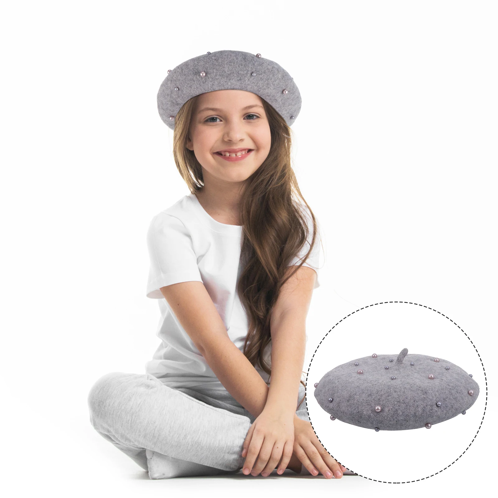 

Children Beret Hat Kids Casual Warm Fall Hats for Girl Outdoor Travel Photography Sun Protection Cute Comfortable Long Lasting