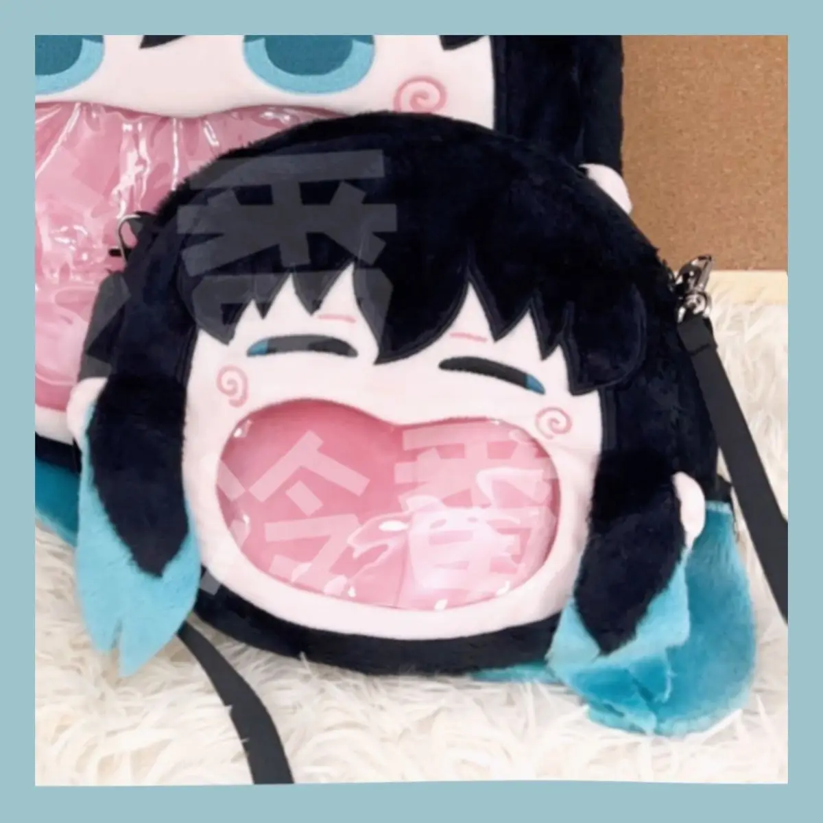 Anime Attribute Tokitou Muichirou Zaino itabag in peluche a bocca grande Borsa a tracolla trasparente Borsa a tracolla per studenti