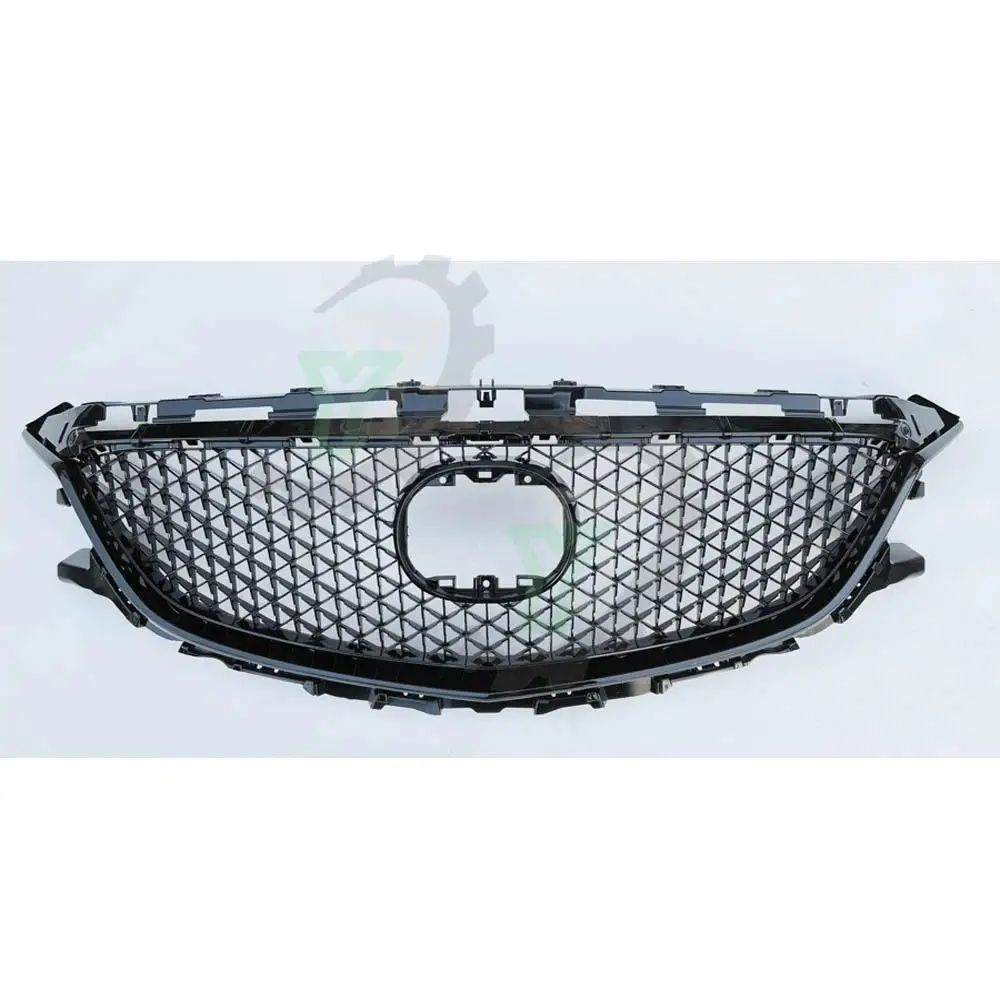 High quality Diamond style Front Bumper Grill Upper Mesh Grilles For Mazda 6 Atenza 2014 2015 2016 Car accessories racing grille