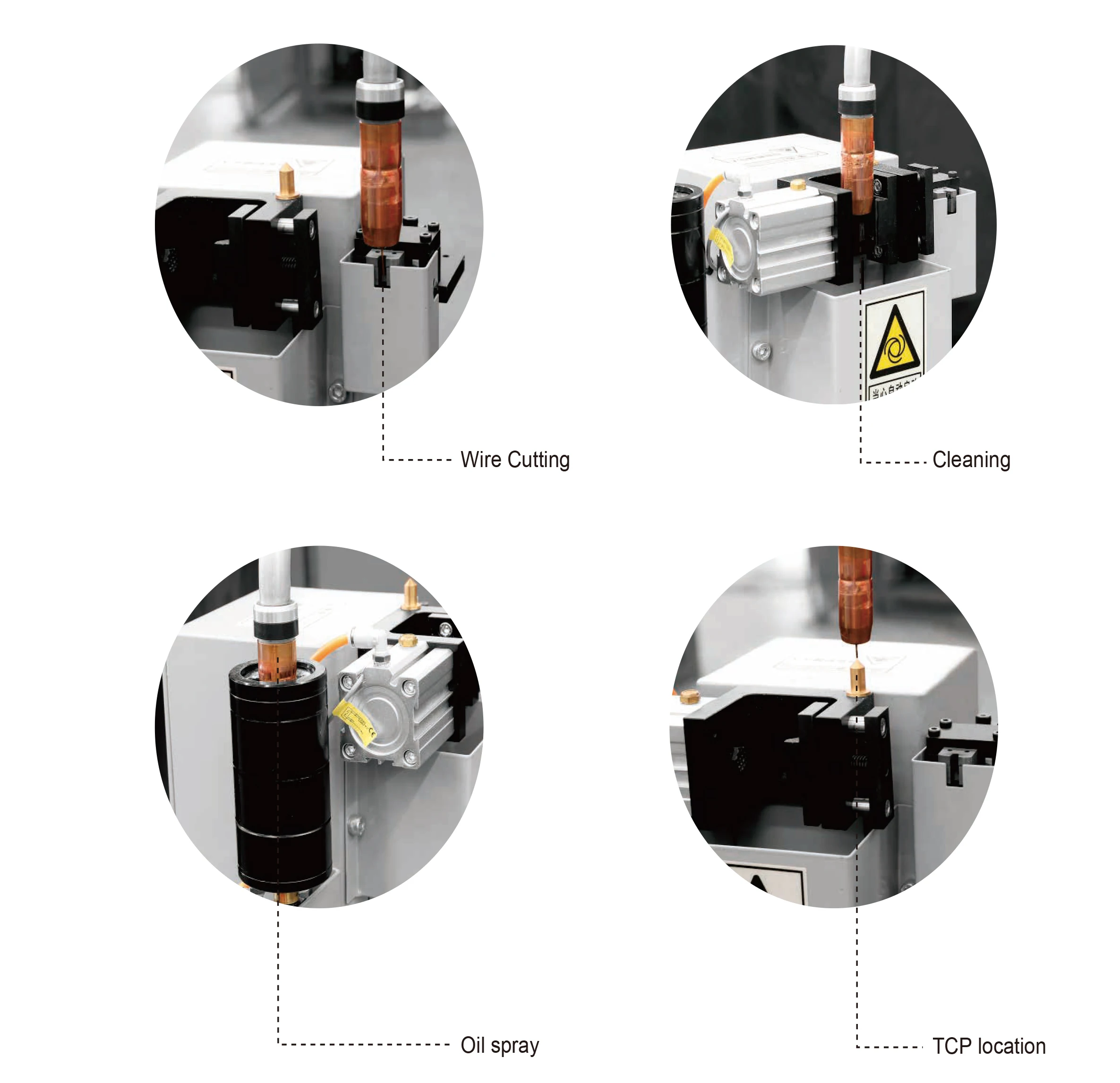 Hoge precisie pneumatische lastoorts reinigingsstation Robot lastoortsreiniger