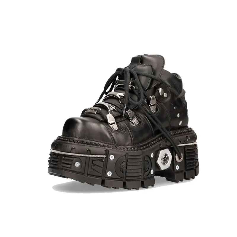 

Trendy Brand New 2024 New Women's Punk Clothes Vintage Metal Platform Muffin Tank High-Top Dad Shoes Men