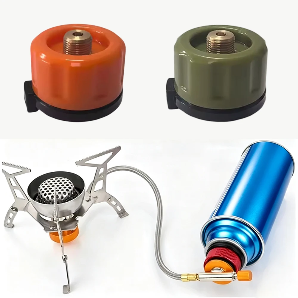 Outdoor Camping Stove Burner Adaptor Split Type Furnace Converter Connector Gas Cartridge Tank Cylinder Adapter Camp Supplies