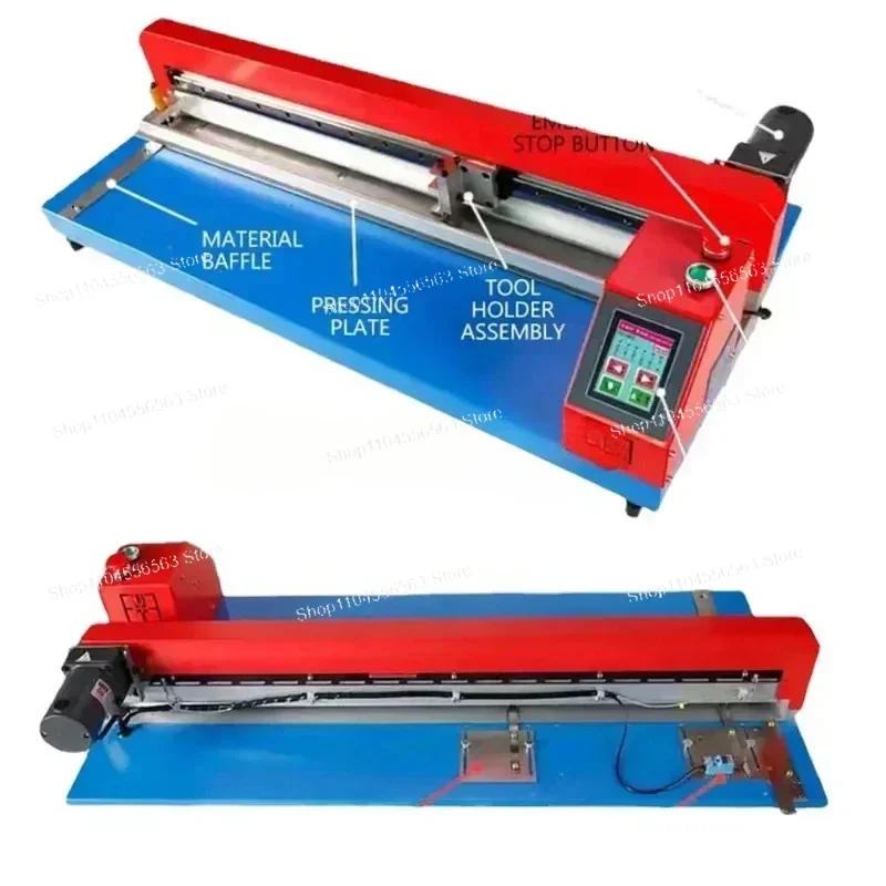 ماكينة تقطيع وتجعيد الألواح الشق الكهربائية مقاس 81 سم، لوح رمادي من الورق المقوى للتدقيق التلقائي على شكل حرف V