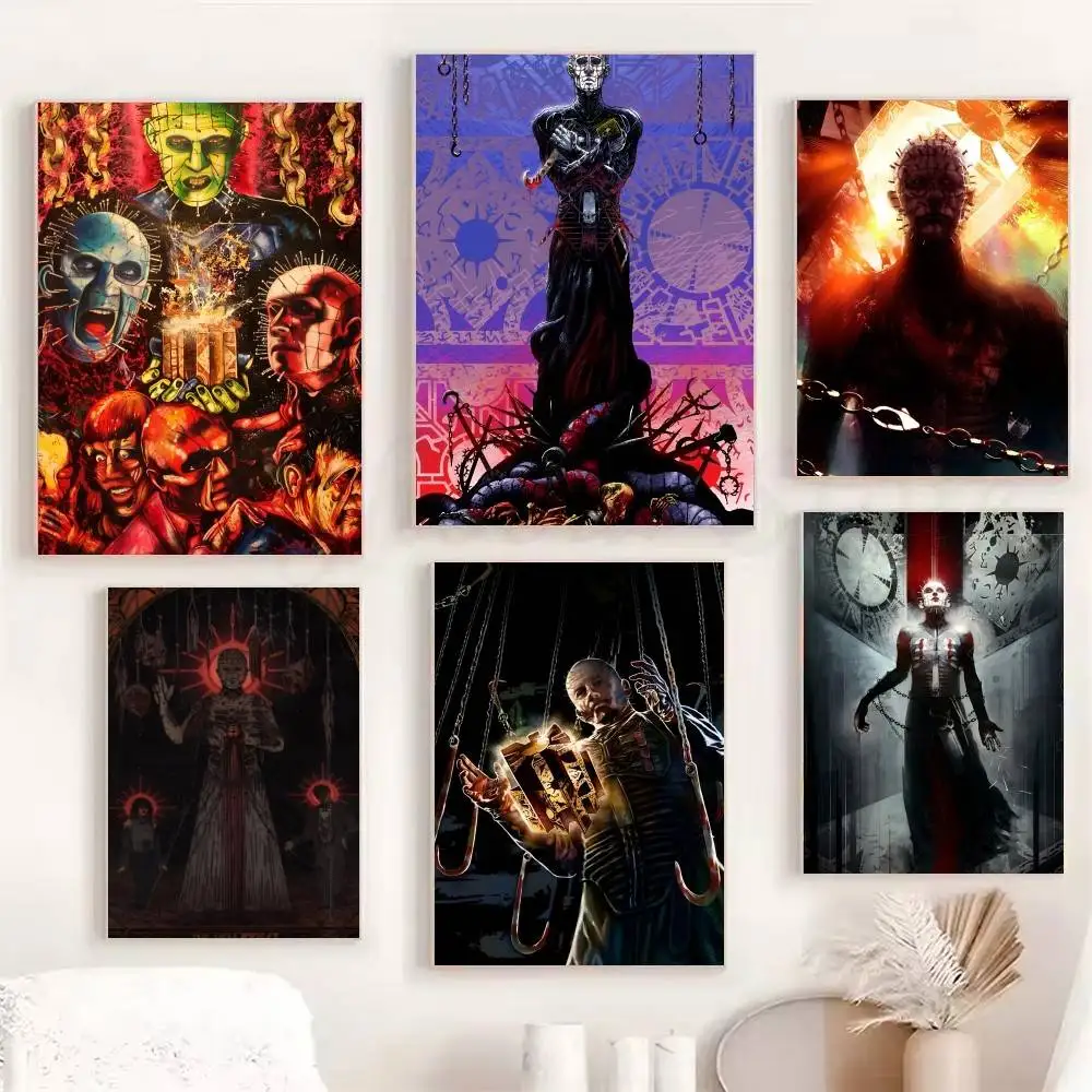 Classic H-Hellraiser Movie Manga Posters Fancy Wall Sticker for Living Room Bar Decoration Wall Decor