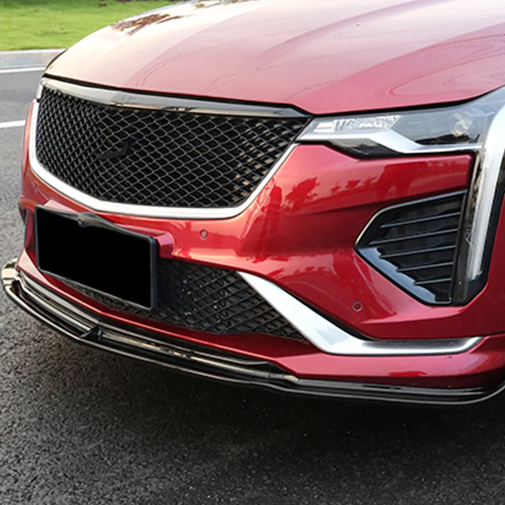 For 2020 2021 2022 2023 Cadillac CT4 Car Front Bumper Splitter Lip Spoiler Diffuser Guard Body Kit Tuning Exterior Accessories