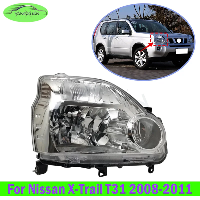Front Bumper Headlight Headlamp For Nissan X-Trail T31 2008 2009 2010 2011 Low Configuration Head Light Head Lamp Assembly
