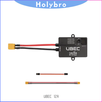 HolyBro 2025 New UBEC 12A (3-14S) XT30 DC-DC Regulator with High Efficiency and 4-Channel Parallel Pin Outputs for Servos