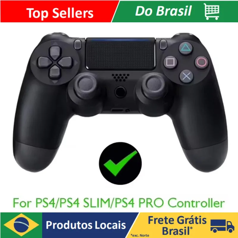 Brasil Controlador sem fio bluetooth touchpad dual vibration motor controlador de jogo adequado para ps4 ps3 console pc