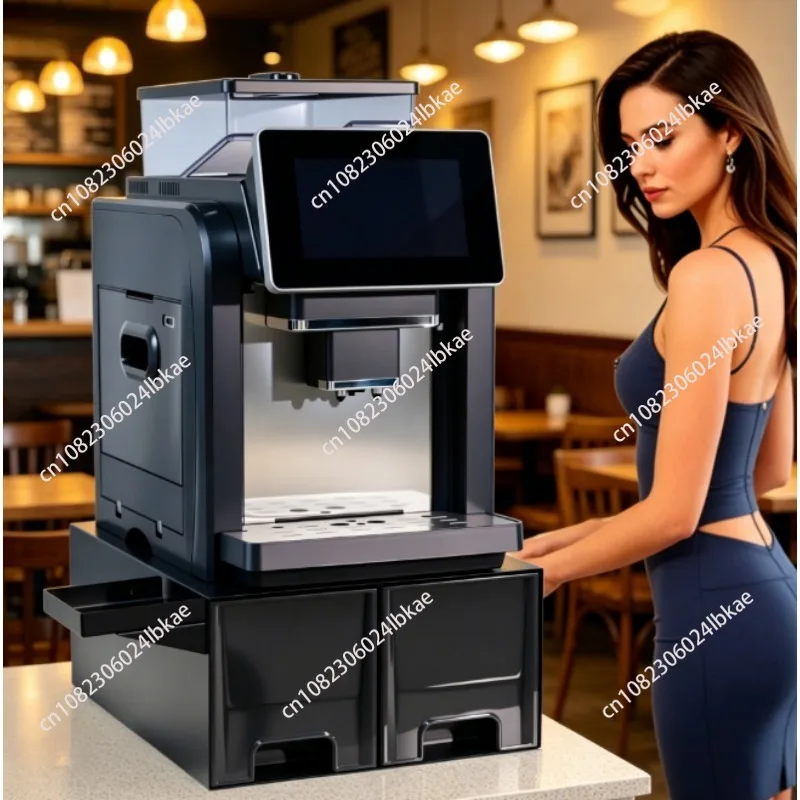 19 Bar Fully Automatic Espresso Machine Commercial Coffee Maker With Bean Grinder for Office Breakroom One-Touch Brewing