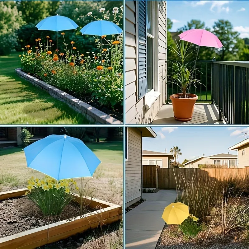 3pcs Plant Umbrellas Outdoor Garden Umbrella Shade for Potted Plants Garden Beds Provide Shade To Defend Plants From Blazing Sun