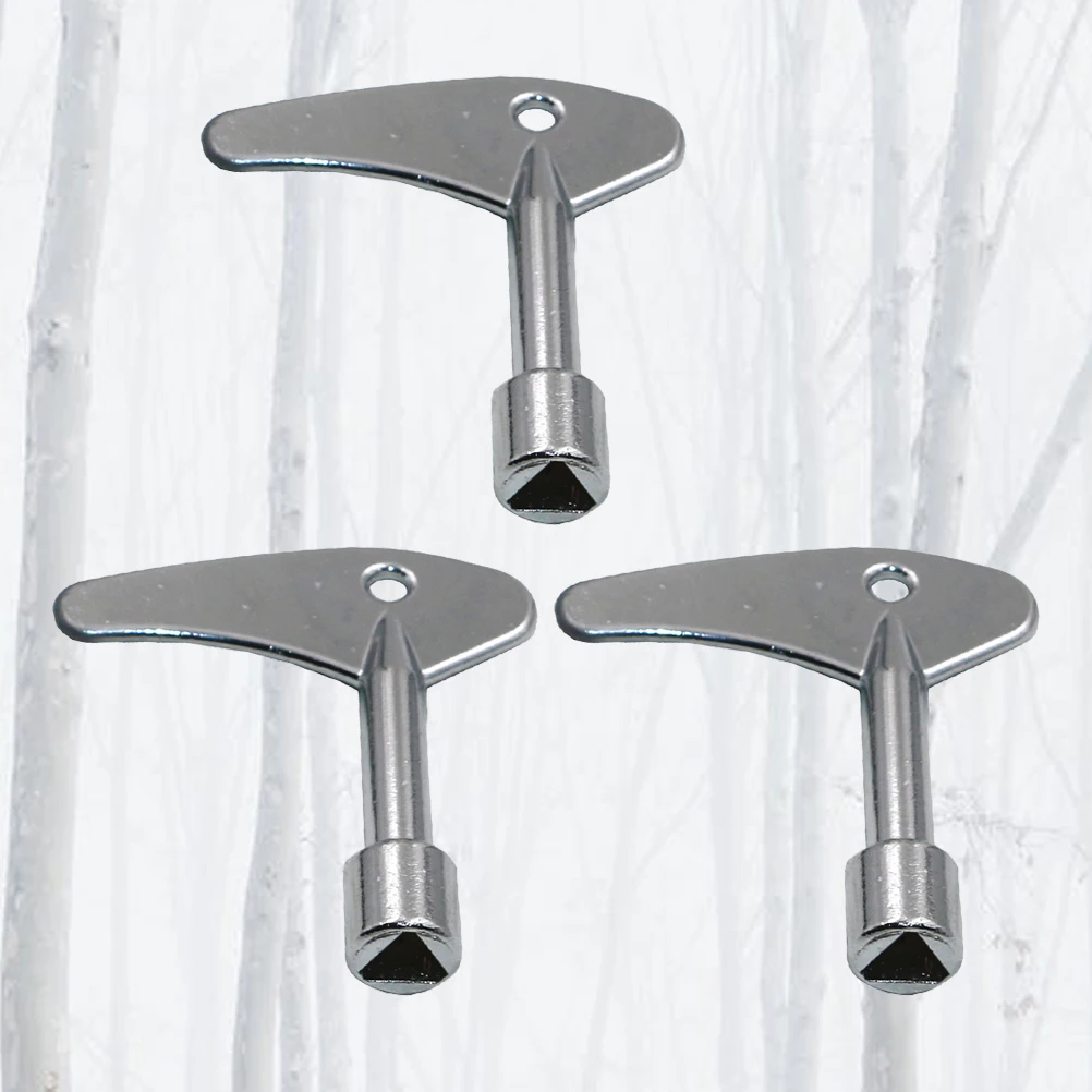 3pcs Triangle High-Quality Metal Water Key Sturdy Disassembling Tool Elevator Lightweight Compact Comfortable Handle Use For