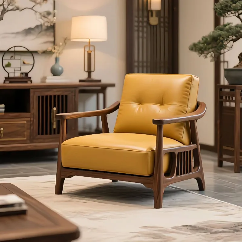 Modern Luxury Living Room Chairs Designer Wooden Replica Lazy Living Room Chairs Ergonomic Vintage Fauteuil Salon Home Furniture