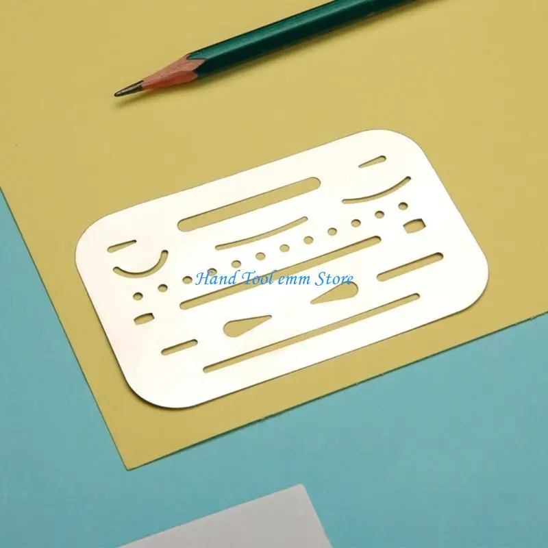 H37F Stainless Steel Drafting Tool Eraser Craft Stencils for Engineering