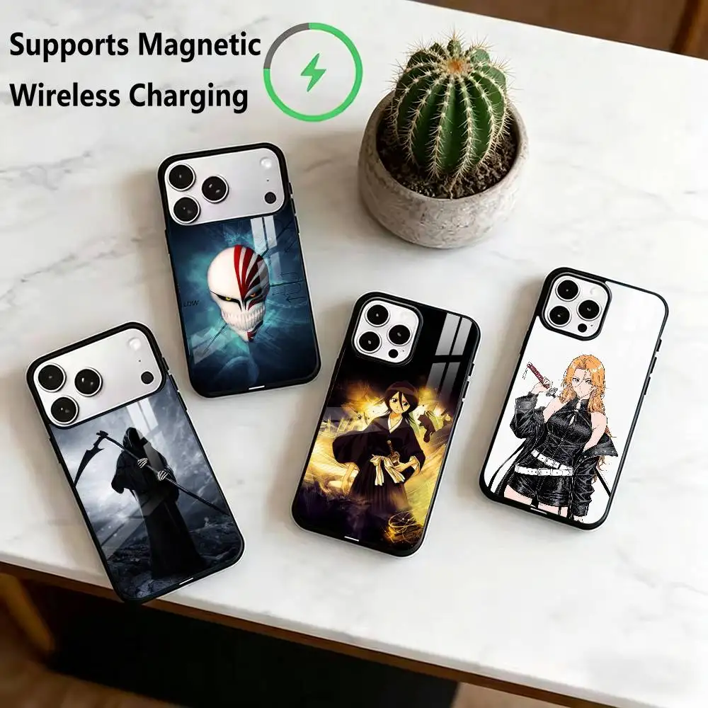 BLEACH A-Anime Phone Case For iPhone17,16,15,14,13,12,11 Plus,Pro Supports Magnetic Wireless Charging