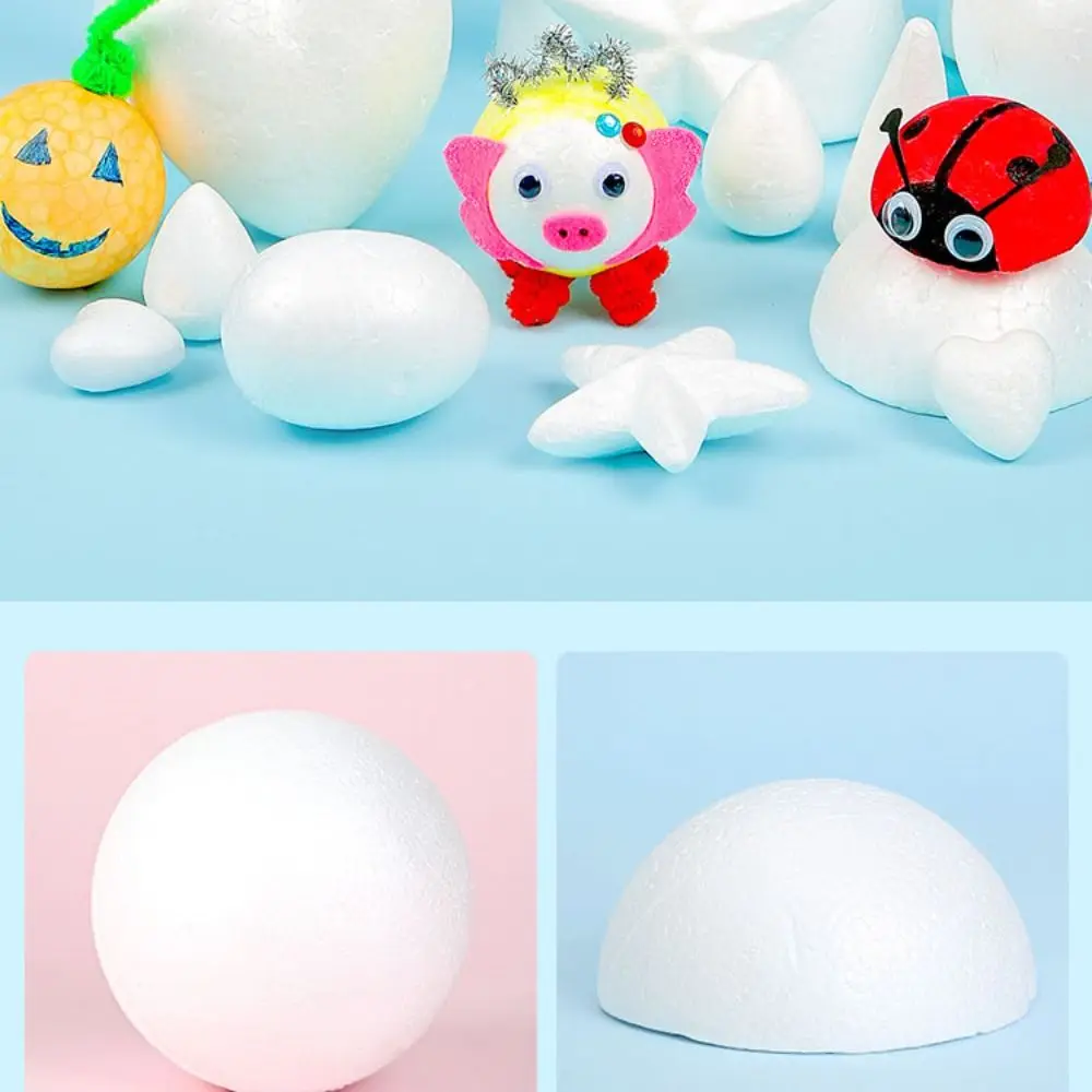 DIY Supplies Mini Foam Balls White Polystyrene Christmas Balls Round Christmas Ornaments Xmas