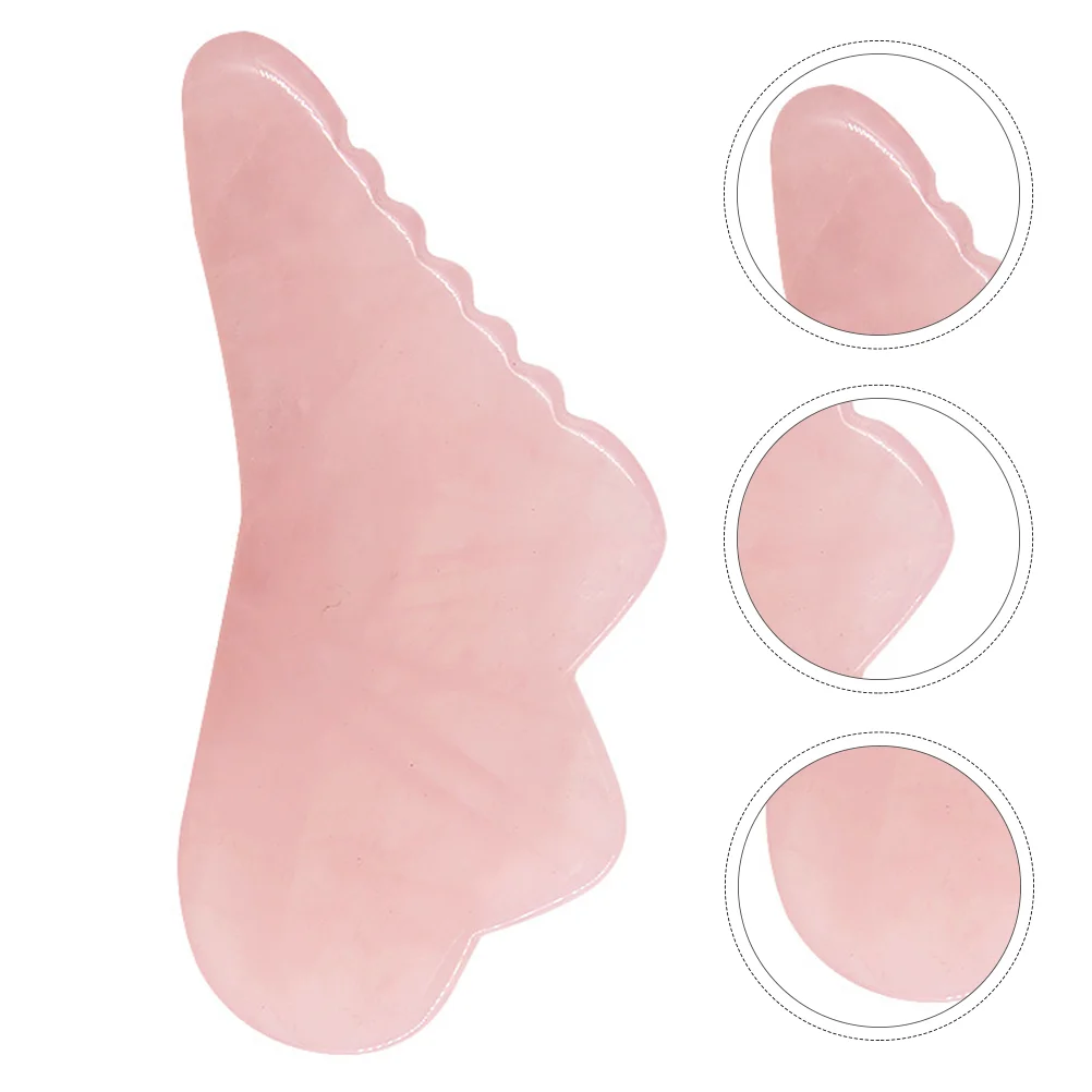 Jade Scraping Board Plate Body Facial Massage Scraper Tool Rose Quartz Muscle Relief Accessory